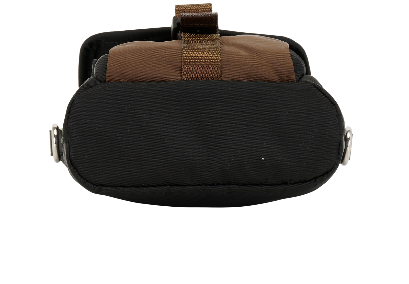 Re-Nylon Mini Messenger, &pound;695, Handbags, Black/Brown, Nylon, Top view